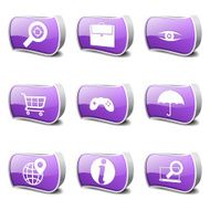 SEO Internet Sign Violet Vector Button Icon Design Set 10 N3