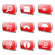 SEO Internet Sign Red Vector Button Icon Design Set 10 N2