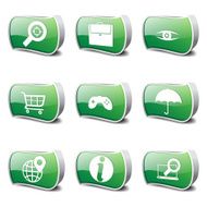 SEO Internet Sign Green Vector Button Icon Design Set 10 N3