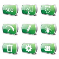 SEO Internet Sign Green Vector Button Icon Design Set 8 N3