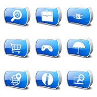 SEO Internet Sign Blue Vector Button Icon Design Set 10 N2