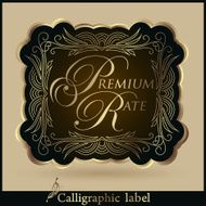 Vector set of Labels Guaranteed Premium Quality Rate