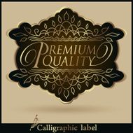 Vector set of Labels Guaranteed Premium Quality Rate N6