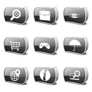 SEO Internet Sign Black Vector Button Icon Design Set 10 N2