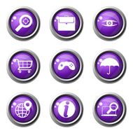 SEO Internet Sign Violet Vector Button Icon Design Set 10 N4