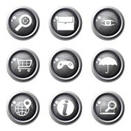 SEO Internet Sign Black Vector Button Icon Design Set 10 N3
