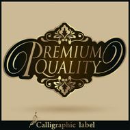 Vector set of Labels Guaranteed Premium Quality Rate N10