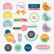 Collection of Sale Discount Styled origami Banners N6
