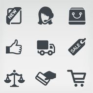 Shopping 1 icon set