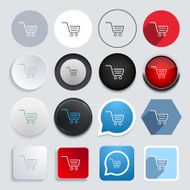 Vector modern shopping icons set N5