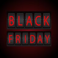 Black friday mechanical timetable vector N2