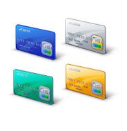 Credit Cards isolated on white Vector Illustratio