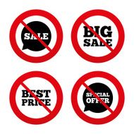 Sale icons Special offer speech bubbles symbols N36