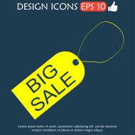 tag icon vector illustration Flat design style N3