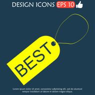 tag icon vector illustration Flat design style N4