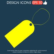 tag icon vector illustration Flat design style N5