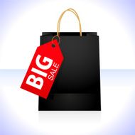 Single black shopping bag