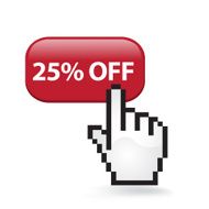 Twenty Five Percent Off Button