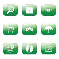 SEO Internet Sign Square Vector Green Icon Design Set 10 N4