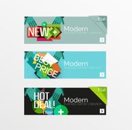 Set of banners with stickers labels and elements for sale N5