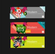 Set of banners with stickers labels and elements for sale N6