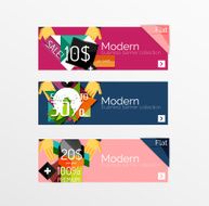 Set of banners with stickers labels and elements for sale N8
