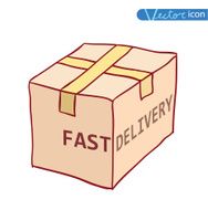 Free shipping box icon Vector illustration N9