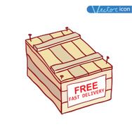 Free shipping box icon Vector illustration N10