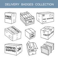 Free shipping box icon Vector illustration N12
