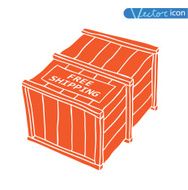 Free shipping box icon Vector illustration N13