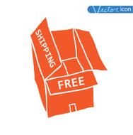 Free shipping box icon Vector illustration N16