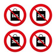 Sale bag tag icons Discount symbols N60