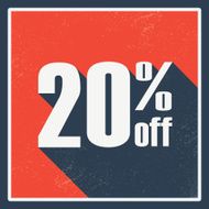 Percentage sales label with amount of discount Vintage graphic design