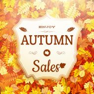 Autumn sale vntage signboard EPS 10