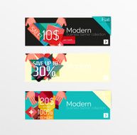 Set of banners with stickers labels and elements for sale N9