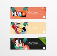 Set of banners with stickers labels and elements for sale N10