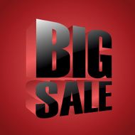 Big sale on red background concept