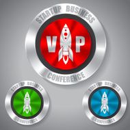 Start up badges in different colors