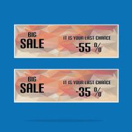 Polygon Banner With Sale Text