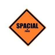 Special black stamp text on orange background