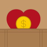 love heart money vector illustration N2