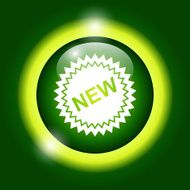 Flat New label icon vector illustration N3