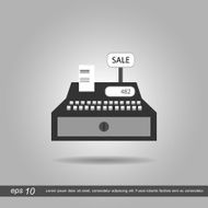 Electronic cash register icon vector illustration eps10 on white