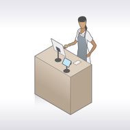 Cashier Illustration