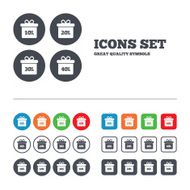 Sale gift box tag icons Discount symbols N41