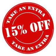 Take An Extra 15 Off-stamp
