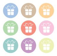 set of pastel boxes