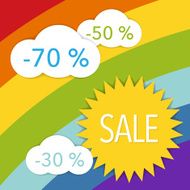 Colorful sale label