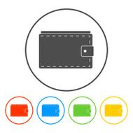 Wallet with cash simple icon on white background Vector illustration N4