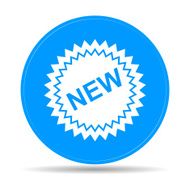 Flat New label icon vector illustration N7